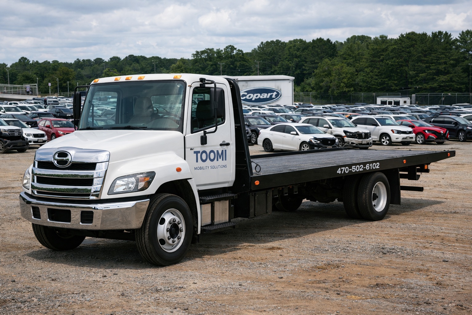 Toomi flatbed tow truck in Duluth GA